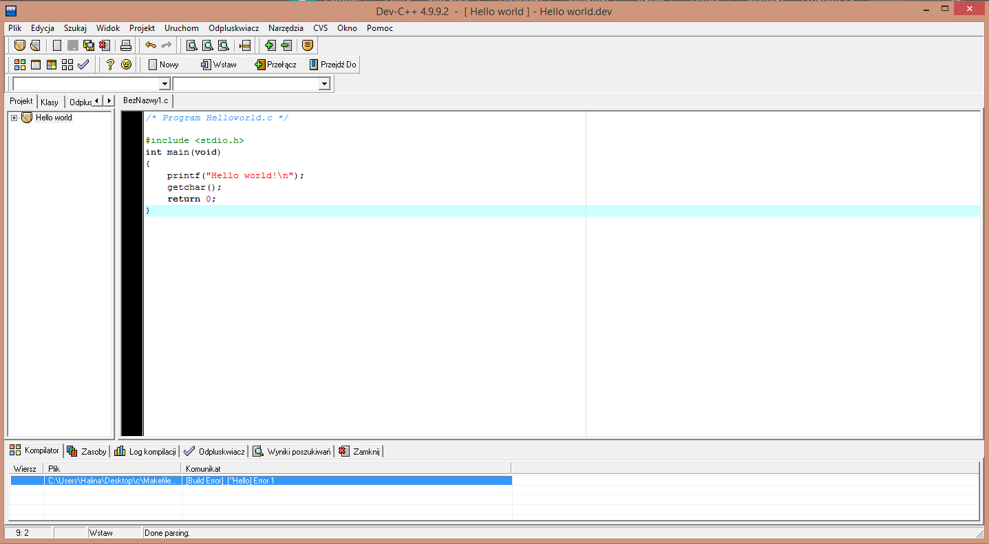 [C], [początki] Nie czaję erroru przy hello world xD-screenshot_3.png