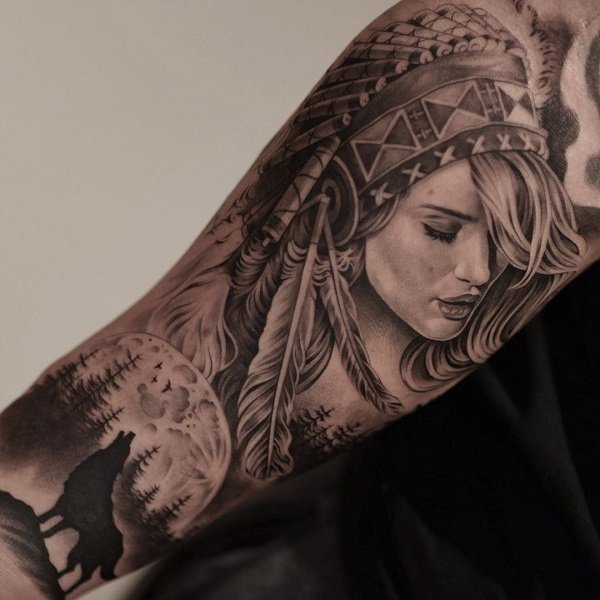 Tatuaże - rozmowy ogólne-native-american-wolf-sleeve-tattoo-30.jpg