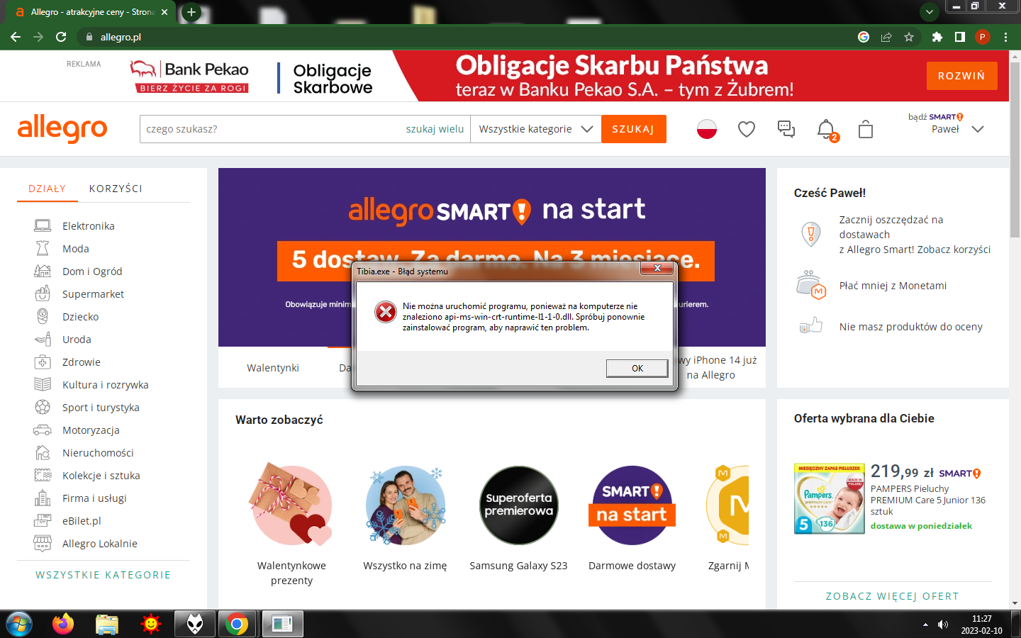 Błąd przy włączaniu Tibii-errored.png